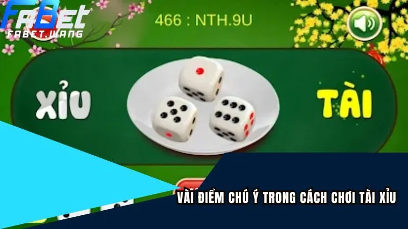 Một vài điểm cần chú ý trong cách chơi tài xỉu luôn thắng tại nhà cái số 1